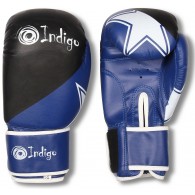 Перчатки боксёрские INDIGO PVC PS-505 6 унций Синий